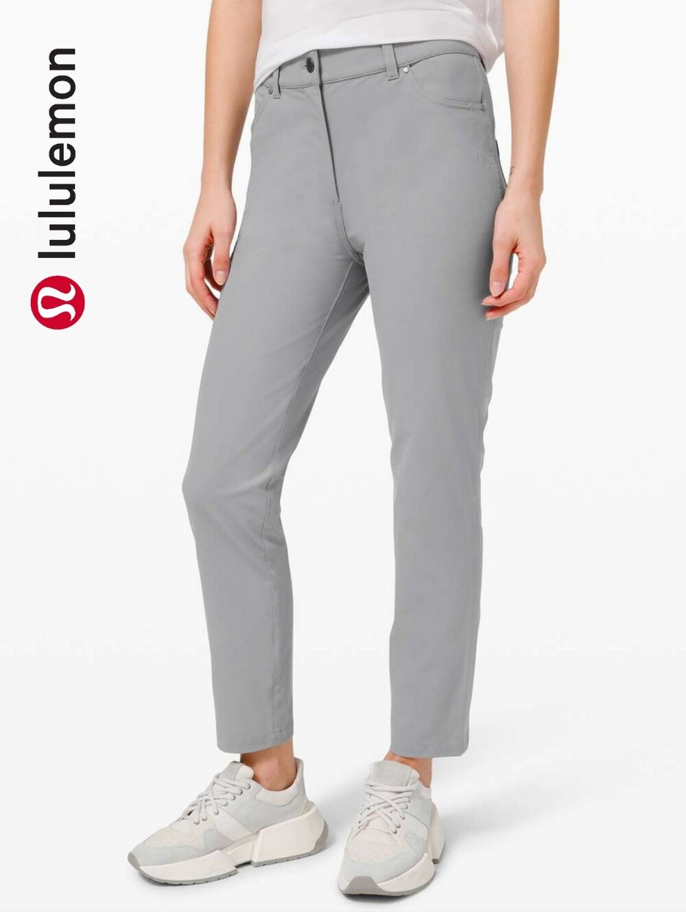 Sz 6 Lululemon City Sleek 5 Pocket 7/8 Pant - Rhino Grey